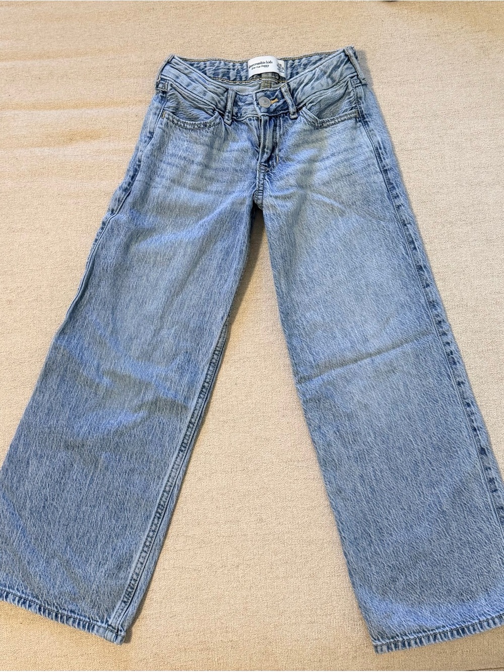 abercrombie kids Light Blue Wide-Leg Jeans